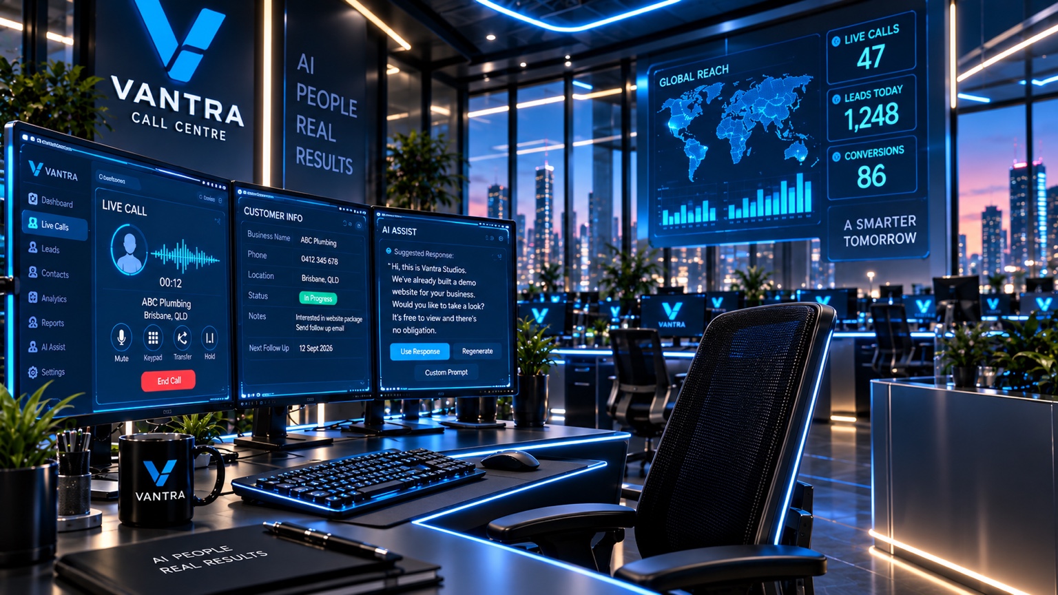 Vantra Call Centre visual concept